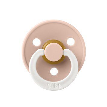 Пустушка BIBS Colour із натурального латексу, симетрична &mdash; Рум&rsquo;янець (Blush GLOW; світиться в темряві), розмір 2 (6&ndash;18 міс.) 419-2 фото