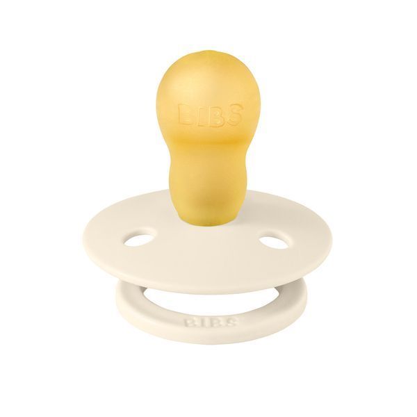 Пустышка BIBS Colour из натурального латекса, круглая &mdash; Слоновая кость (Ivory), размер 3 (18+ мес.) 415-3 фото