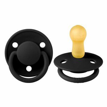 Пустышка BIBS De Lux из натурального латекса, круглая &mdash; Черный (Black), размер 1 (0&ndash;6 мес.) 416-8 фото