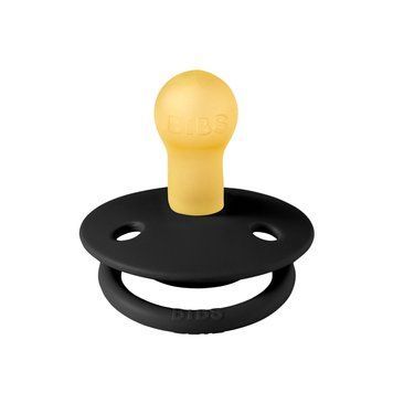 Пустушка BIBS De Lux із натурального латексу, кругла &mdash; Чорний (Black), розмір 2 (6&ndash;18 міс.) 416-9 фото