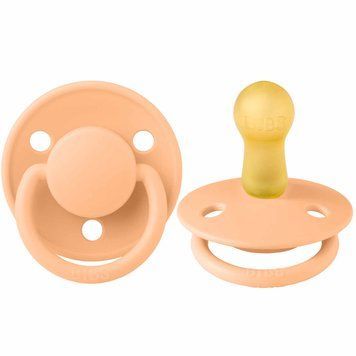 Пустушка BIBS De Lux із натурального латексу, кругла &mdash; Персиковий захід (Peach Sunset), розмір 1 (0&ndash;6 міс.) 416-11 фото