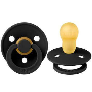 Пустышка BIBS Colour из натурального латекса, круглая &mdash; Черный (Black), размер 3 (18+ мес.) 415-14 фото