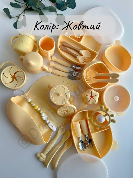 Силіконовий дитячий складний снек-стакан для перекусів. Колекція &laquo;Перший прикорм&raquo;, Жовтий D357-4 фото