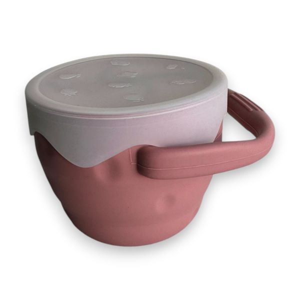 Силіконовий дитячий складний снек-стакан для перекусів, Румʼянець 297-4 фото