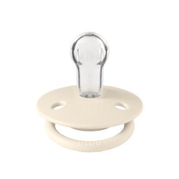 Пустушка BIBS De Lux із силікону, кругла, One Size &mdash; Слонова кістка (Ivory), універсальний розмір (0&ndash;36 міс.) 417-1 фото