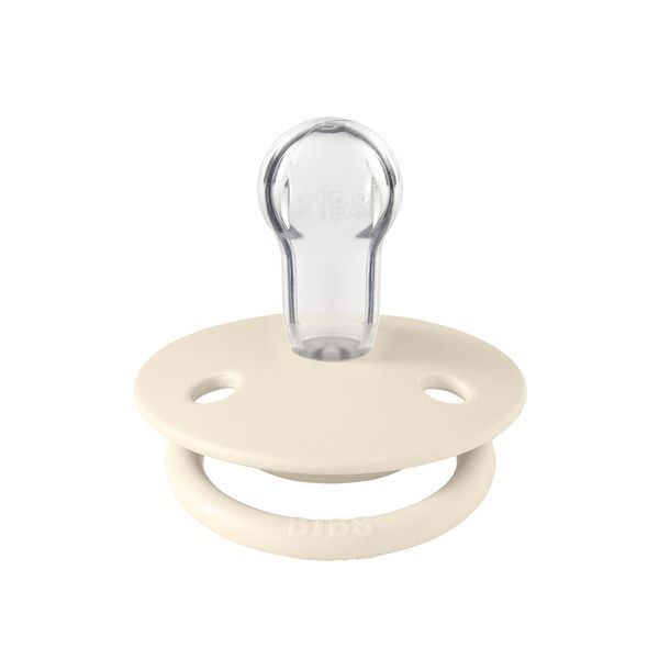 Пустушка BIBS De Lux із силікону, кругла, One Size &mdash; Слонова кістка (Ivory), універсальний розмір (0&ndash;36 міс.) 417-1 фото