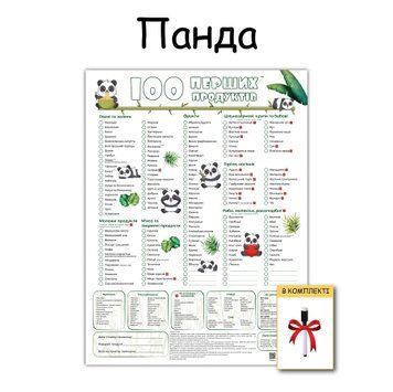 Картонный планер &laquo;100 первых продуктов&raquo; без магнита, Панда 380 фото