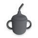 Силіконовий поїльник з широкою трубочкою. Колекція &laquo;Перший прикорм&raquo;, Темно-сірий D350-22 фото 1