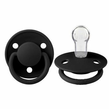 Пустушка BIBS De Lux із силікону, кругла, One Size &mdash; Чорний (Black), універсальний розмір (0&ndash;36 міс.) 417-4 фото