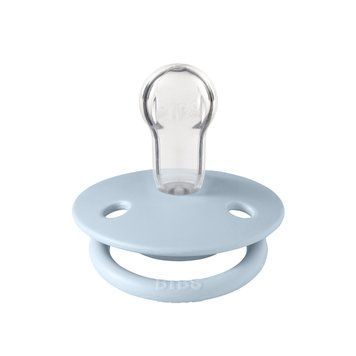 Пустушка BIBS De Lux із силікону, кругла, One Size &mdash; Ніжно-блакитний (Baby Blue), універсальний розмір (0&ndash;36 міс.) 417-5 фото