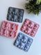 Форма силіконова планшетка &ldquo;Звірі&rdquo; (ведмідь і кролик) 6 комірок, Рожевий 163 фото 4