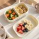 Дитячий силіконовий контейнер для їжі (ланч-бокс) HEORSHE Ripple Lid Food Box з кришкою, 2 секції та присосками 435-1 фото 2