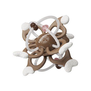 Силіконовий прорізувач для зубів HEORSHE Galaxy Teether - гризунець для немовлят 6+ місяців, Коричневий 231-3 фото