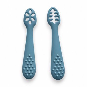 - Силиконовые тренировочные ложки с отверстиями Pre-spoon для прикорма. Коллекция &laquo;Первый прикорм&raquo;, Морская волна 343-16 фото