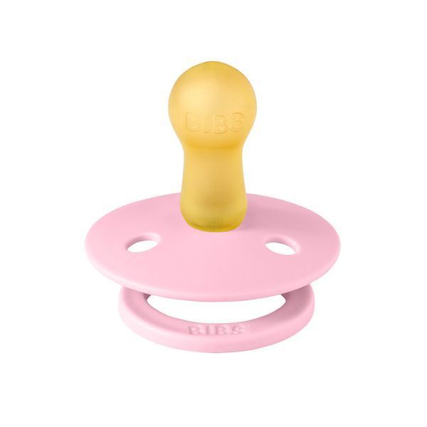 Пустышка BIBS Colour из натурального латекса, круглая &mdash; Нежно-розовый (Baby Pink), размер 2 (6&ndash;18 мес.) 415-24 фото