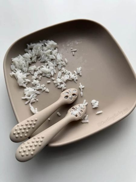Силіконові тренувальні ложки з отворами Pre-spoon для прикорму колекції &laquo;Перший прикорм&raquo;, Рожевий 343-5 фото