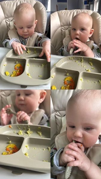Силіконові тренувальні ложки з отворами Pre-spoon для прикорму колекції &laquo;Перший прикорм&raquo;, Світлий хакі 343-11 фото