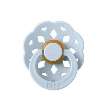 Пустушка BIBS Boheme із натурального латексу, кругла &mdash; Ніжно-блакитний (Baby Blue), розмір 2 (6&ndash;18 міс.) 418-9 фото